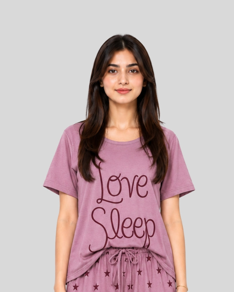 Love Sleep Printed Lounge PJ Set