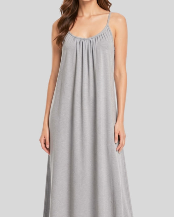 Silver Grey Flow Maxi Dress