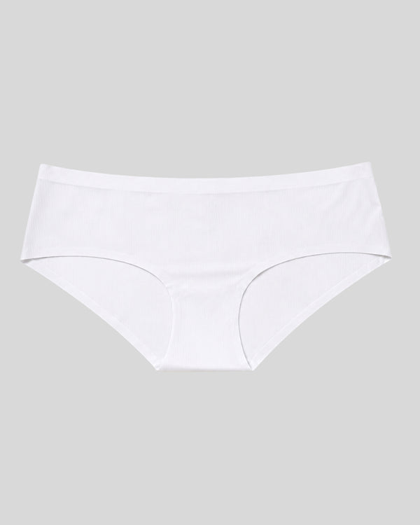 White Ribbed Seamless Bikini Panty