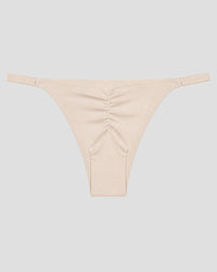 Nude Ruched Seamless Thong Panty