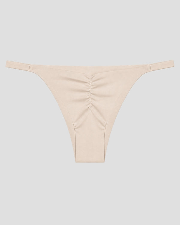 Nude Ruched Seamless Thong Panty