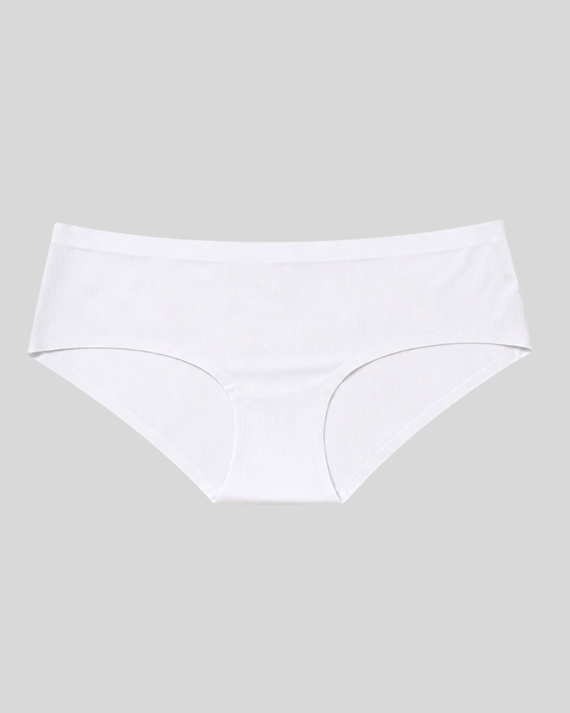 Juicy Couture White Ribbed Seamless Bikini Panty