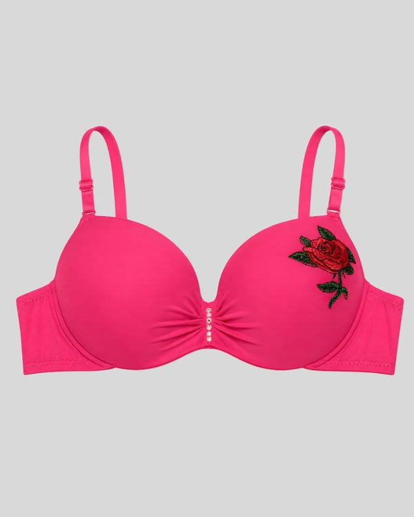 Pink Rose Soft Push-Up Bra