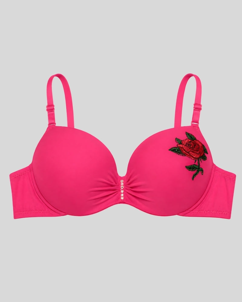 Pink Rose Soft Push-Up Bra