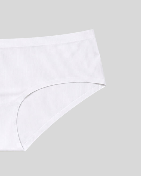 Juicy Couture White Ribbed Seamless Bikini Panty
