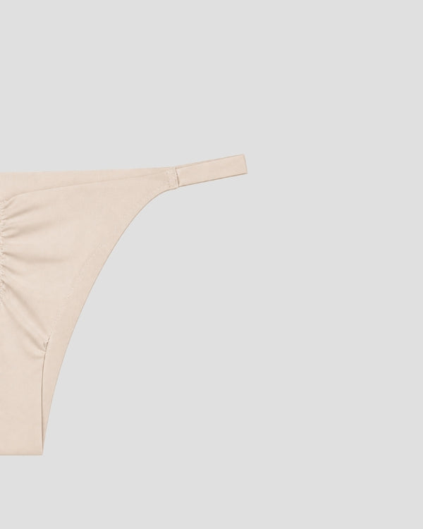Nude Ruched Seamless Thong Panty