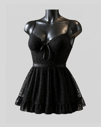 Midnight Lace Babydoll Nightdress