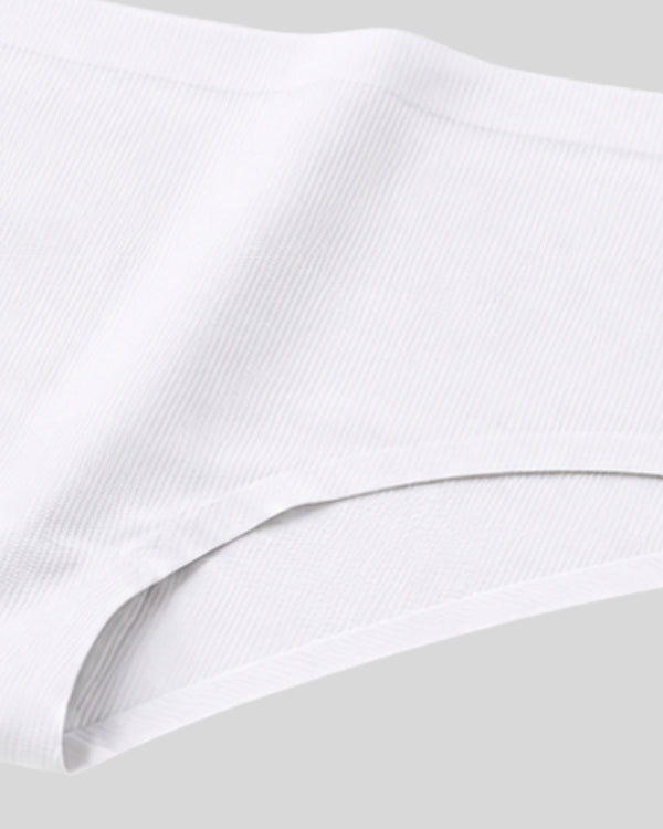 White Ribbed Seamless Bikini Panty