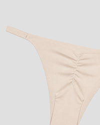 Nude Ruched Seamless Thong Panty