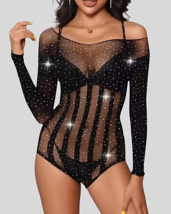 Starlight Corset Mesh Bodysuit