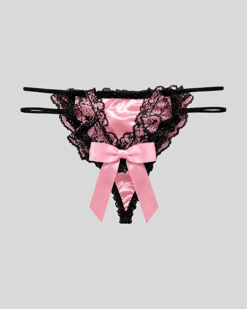 Blush Elegance Lace Thong