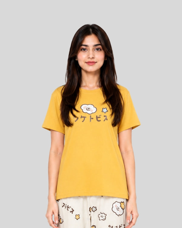 Sunny Bliss Printed PJ Set ( Chinese Printed )