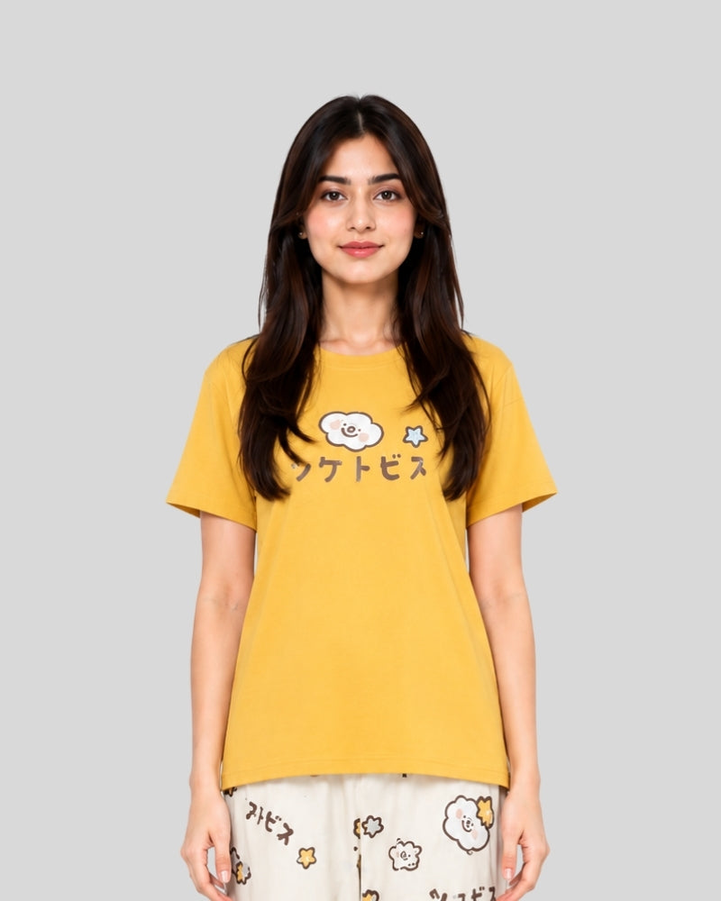 Sunny Bliss Printed PJ Set ( Chinese Printed )