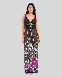 Midnight Bloom Sheer Maxi