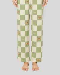 Olive Green Printed Lounge PJ Set