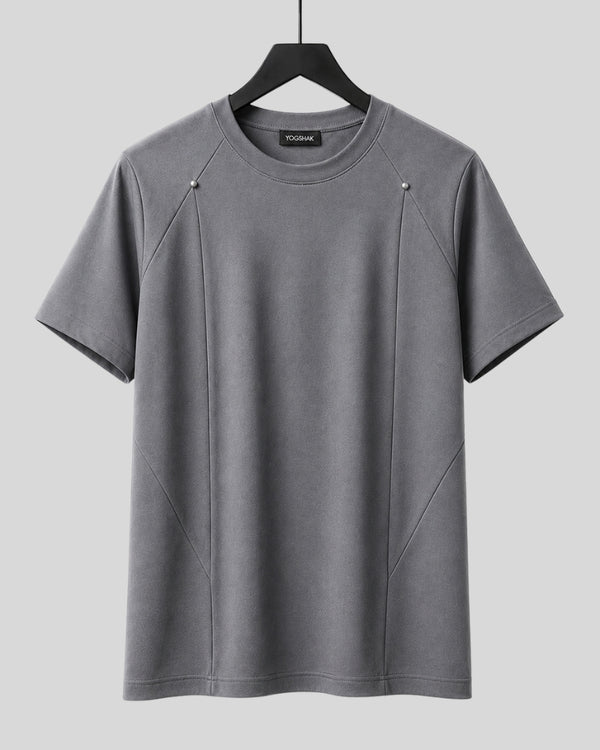 Grey Men’s Tummy Hide Relaxed Fit Aura T-Shirt