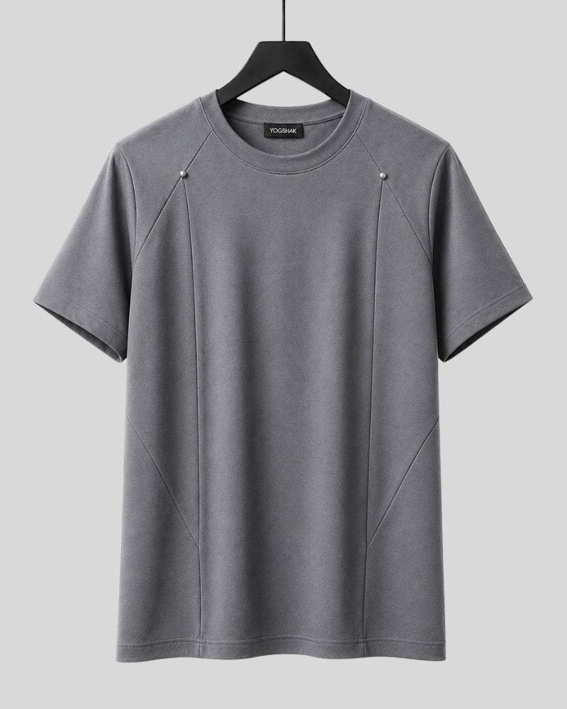 Grey Men’s Tummy Hide Relaxed Fit Aura T-Shirt