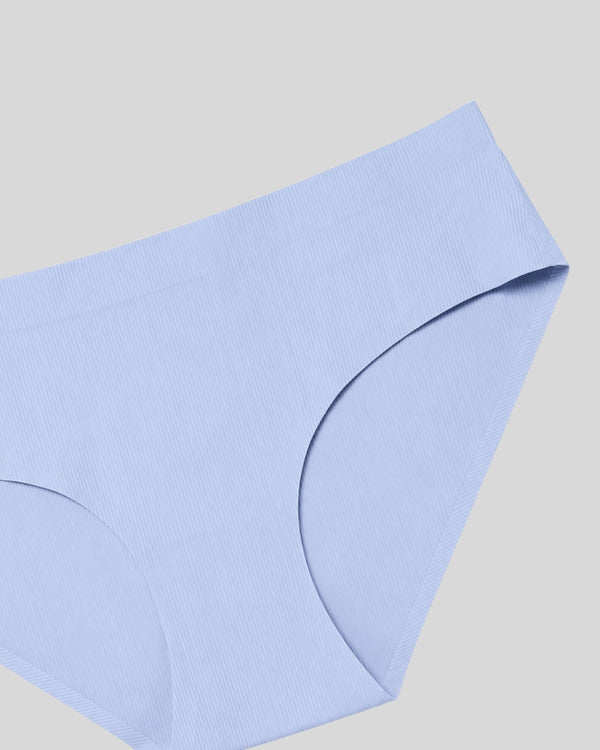 Baby Blue Ribbed  Bikini Panty