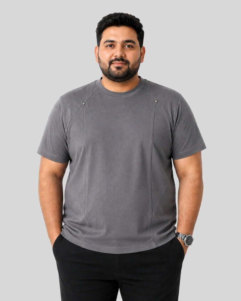 Grey Men’s Tummy Hide Relaxed Fit Aura T-Shirt