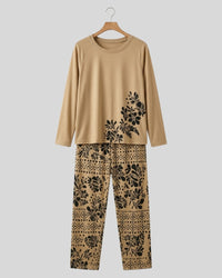 Skin Leaves Printed Lounge PJ Set
