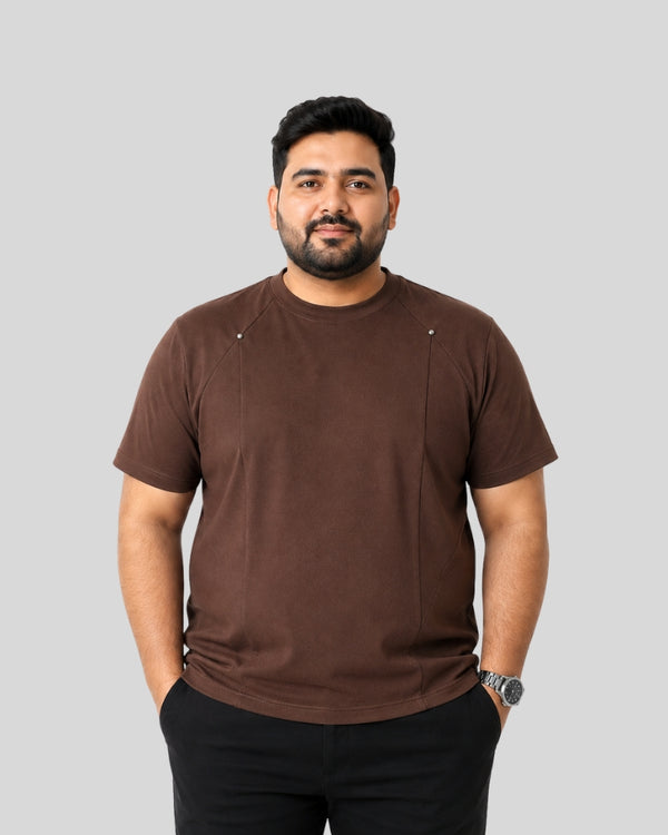 Brown Men’s Tummy Hide Relaxed Fit Aura T-Shirt