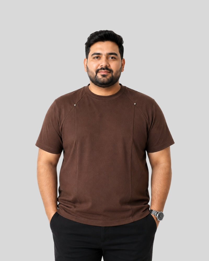 Brown Men’s Tummy Hide Relaxed Fit Aura T-Shirt