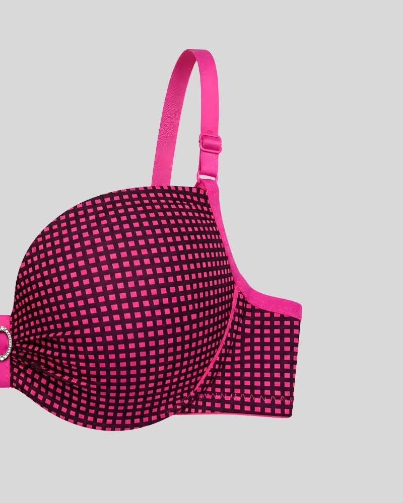 Pink Pixel Soft Push-Up Bra