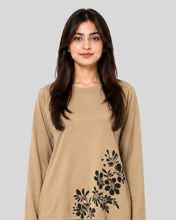 Skin Leaves Printed Lounge PJ Set