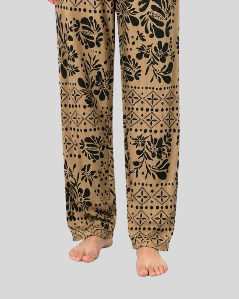 Skin Leaves Printed Lounge PJ Set