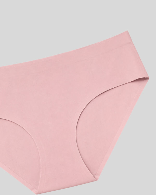 Blush Pink Ribbed Bikini Panty