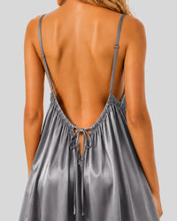 Silver Satin Lace Nightdress
