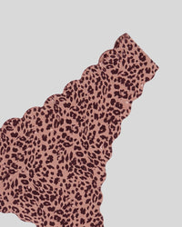 Leopard Print Scallop Bikini Panty