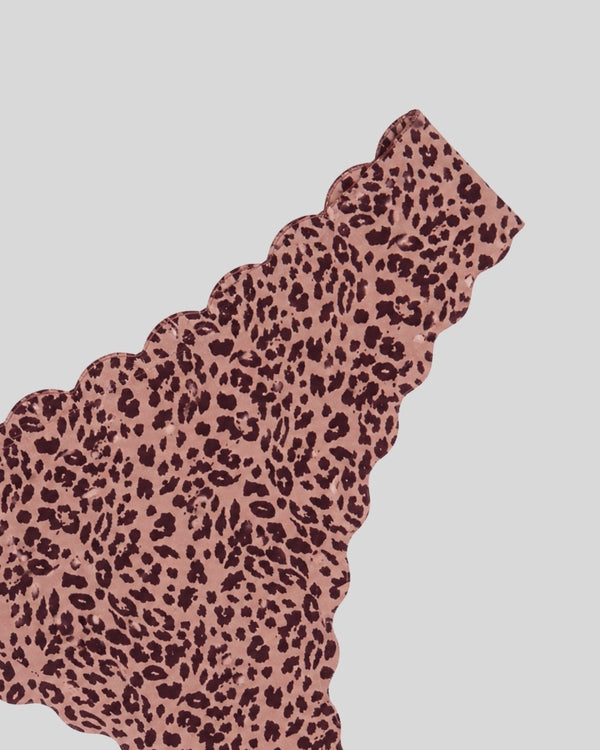 Leopard Print Scallop Bikini Panty