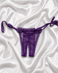Purple Bloom Lace Tie-Side Panty
