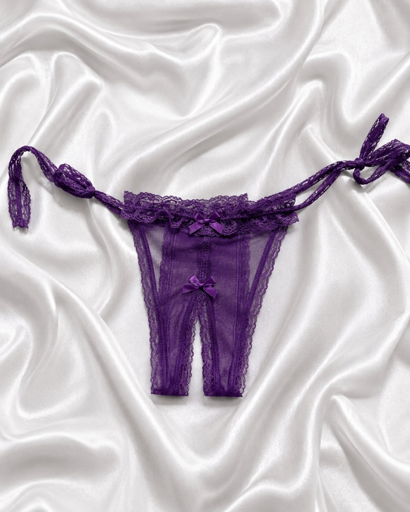Purple Bloom Lace Tie-Side Panty