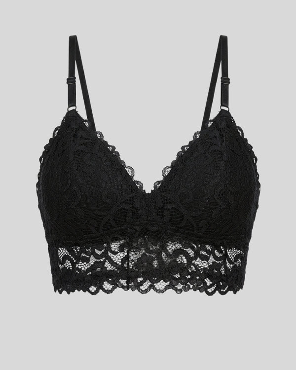 Black Floral Lace Bralette