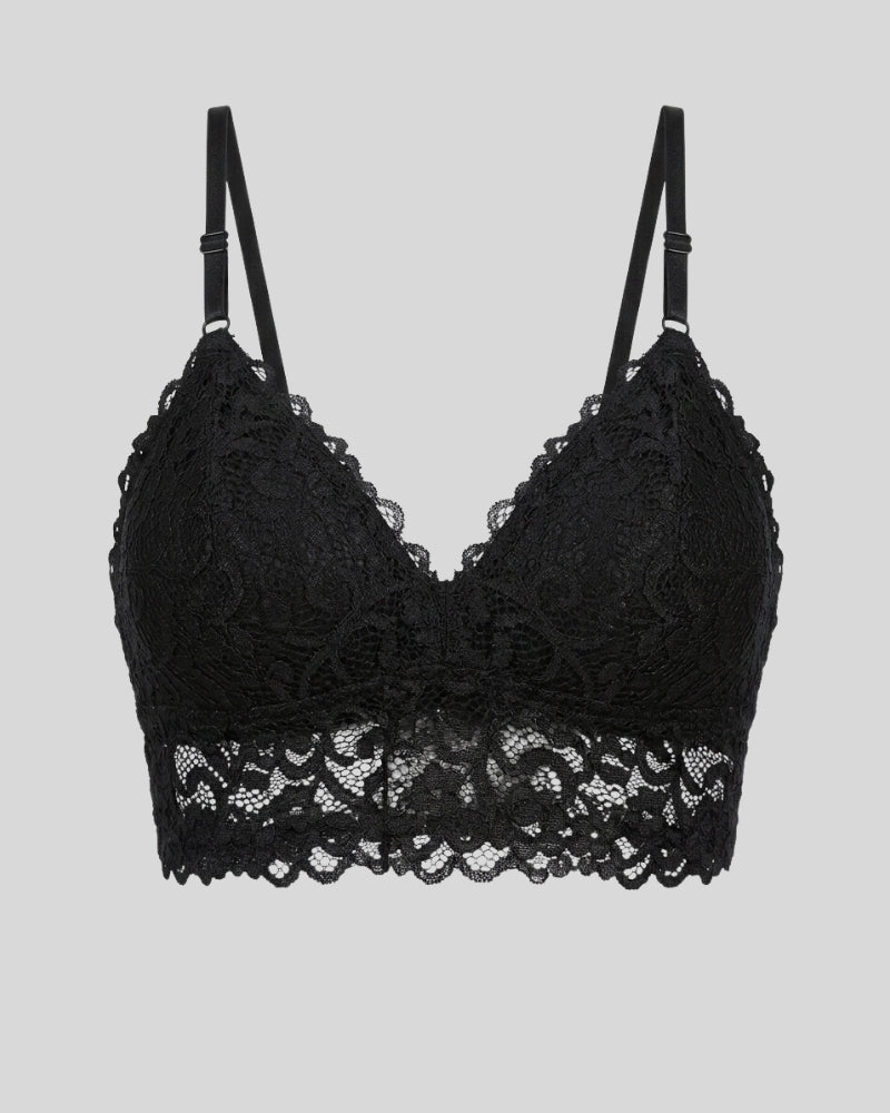 Black Floral Lace Bralette