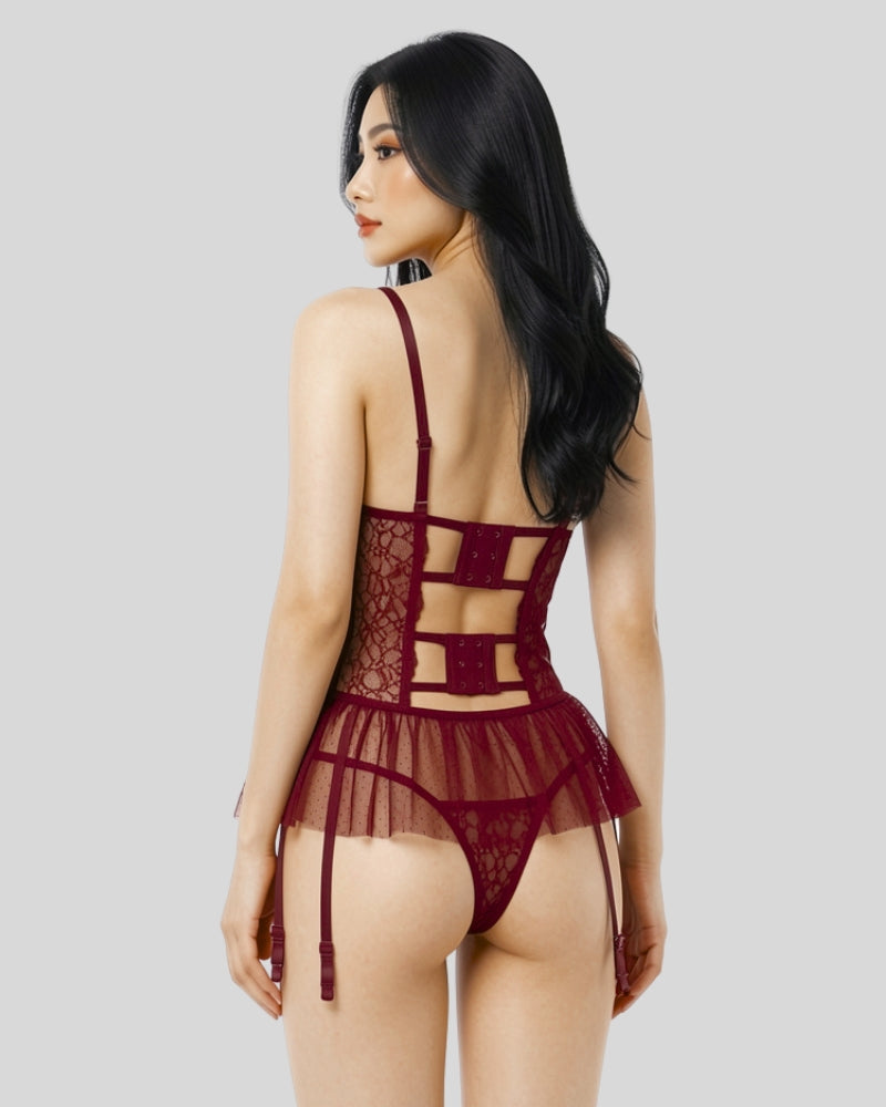 Wine Lace Desire Teddy