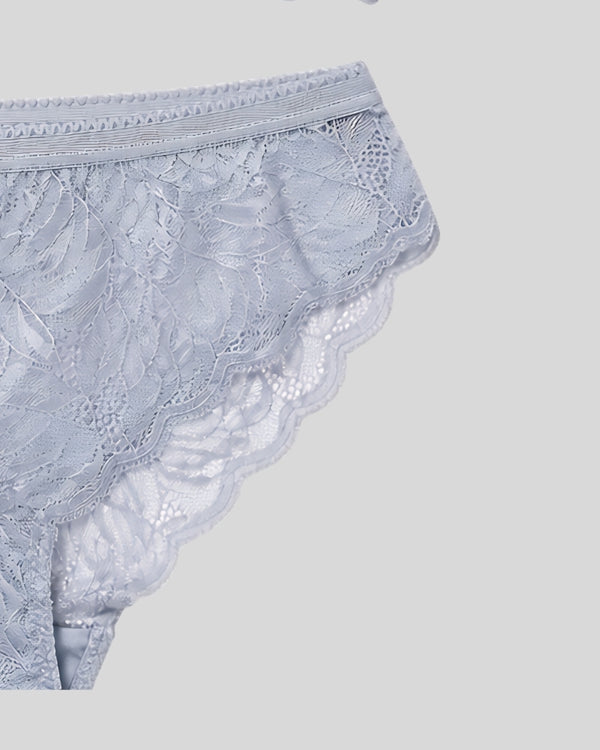 Silver Mist Lace Lingerie Set