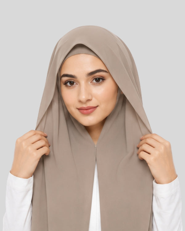 Paraline Elegance Modest Chiffon Hijab with Built-in Magnets