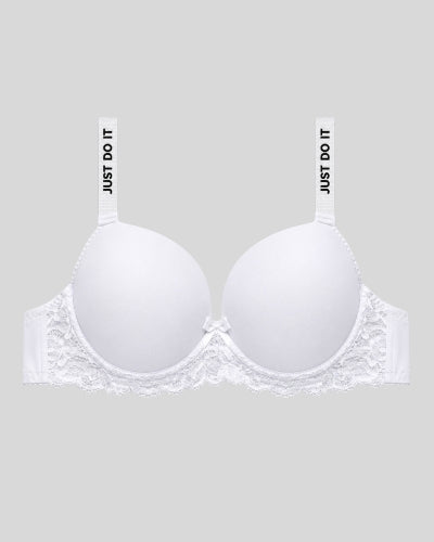 Just Do It Snow Lace Bra