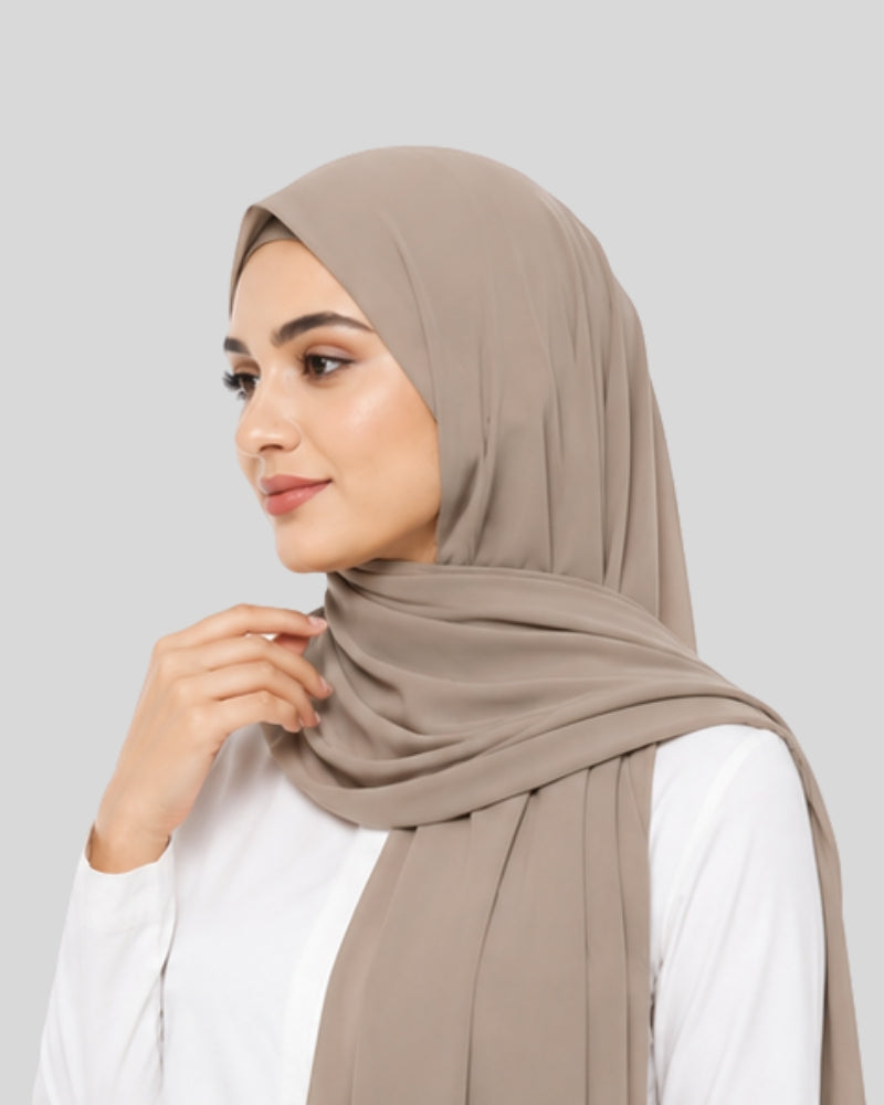Paraline Elegance Modest Chiffon Hijab with Built-in Magnets