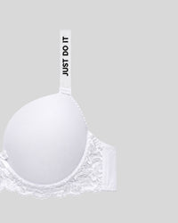 Just Do It Snow Lace Bra