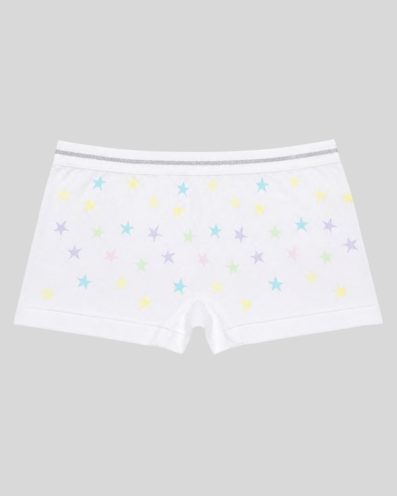 Pastel Star Print Girls Boxer Shorts
