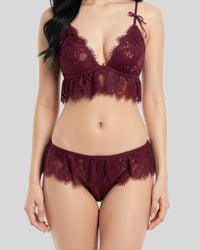 Noir Bloom Bralette Set