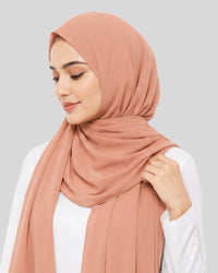 Blush Peach Premium Chiffon Hijab with Built-in Magnets
