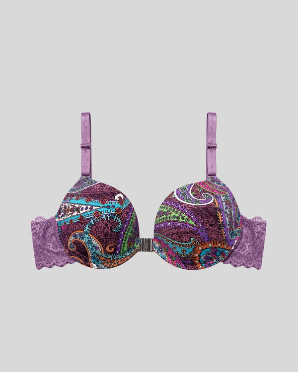 Lavender Paisley Lace Push-Up Bra & Panty Set