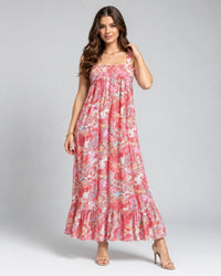 Blush Paisley Ruffle Maxi Nightdress